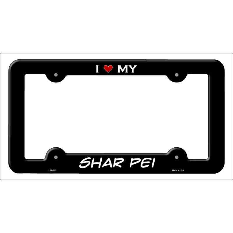 Shar Pei Novelty Metal License Plate Frame LPF-220