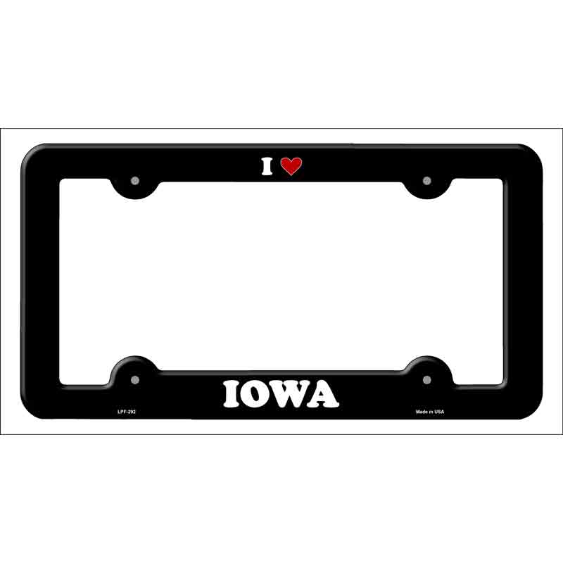 Love Iowa Novelty Metal License Plate Frame LPF-292