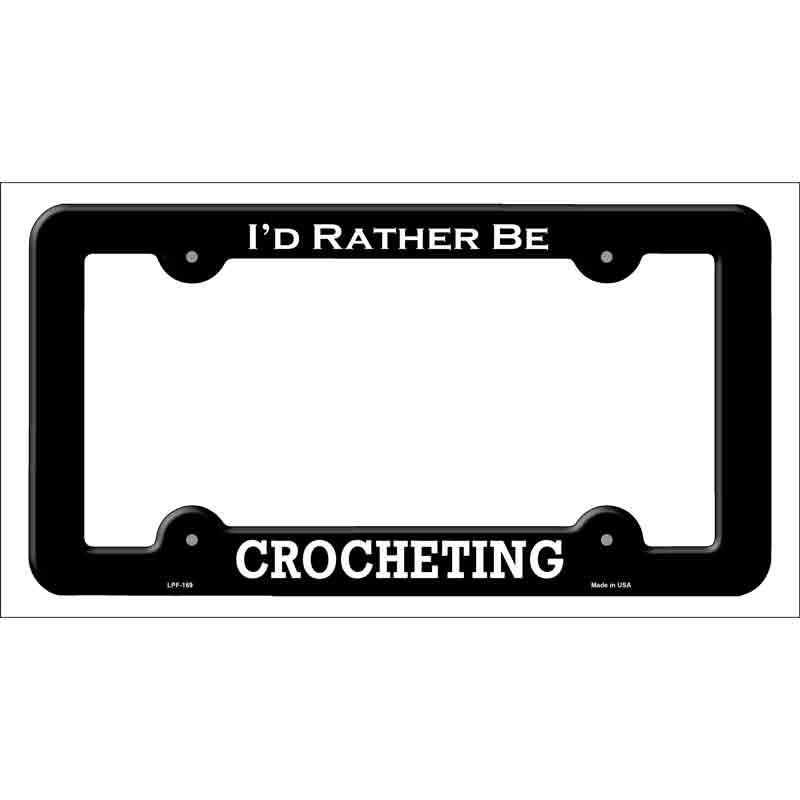 Crocheting Novelty Metal License Plate Frame LPF-169