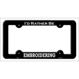 Embroidering Novelty Metal License Plate Frame LPF-148