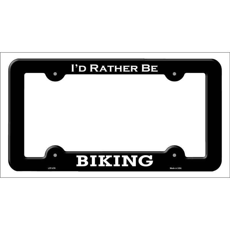 Biking Novelty Metal License Plate Frame LPF-076