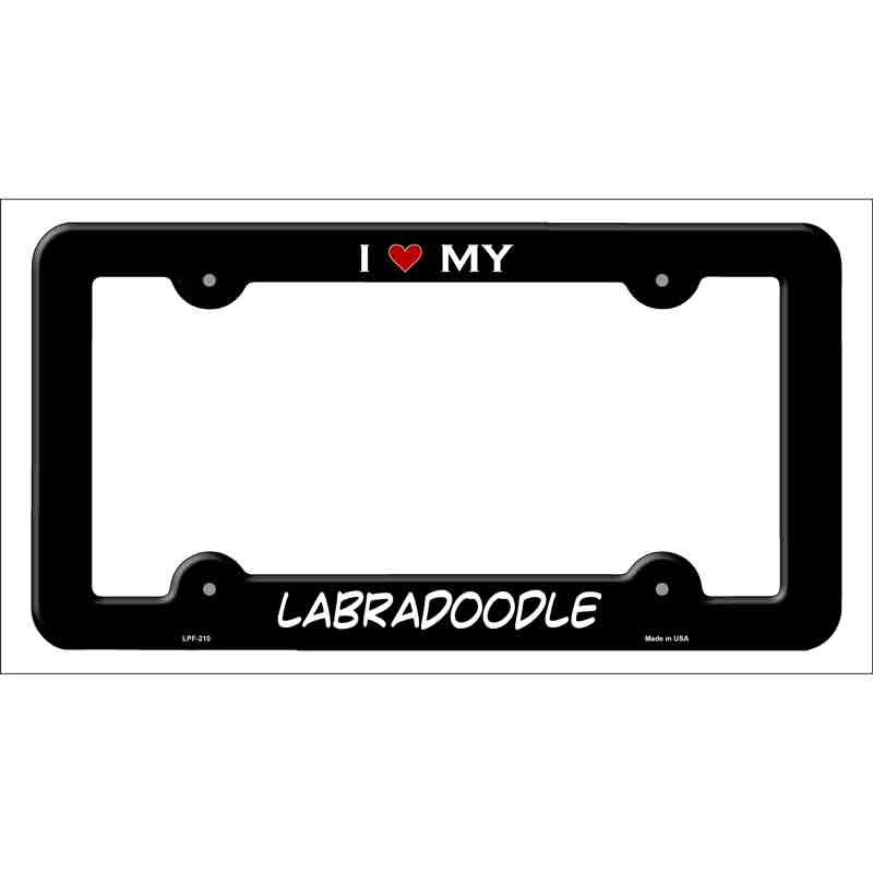 Labradoodle Novelty Metal License Plate Frame LPF-210