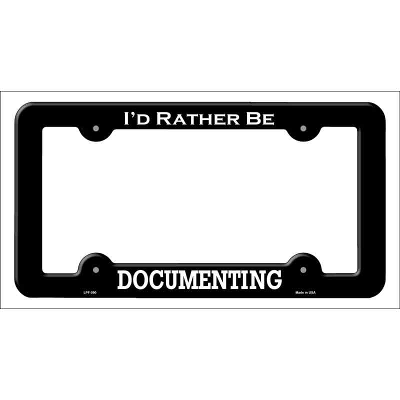 Documenting Novelty Metal License Plate Frame LPF-090