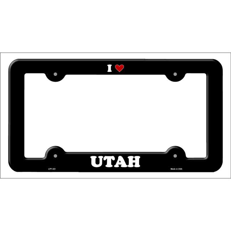 Love Utah Novelty Metal License Plate Frame LPF-321