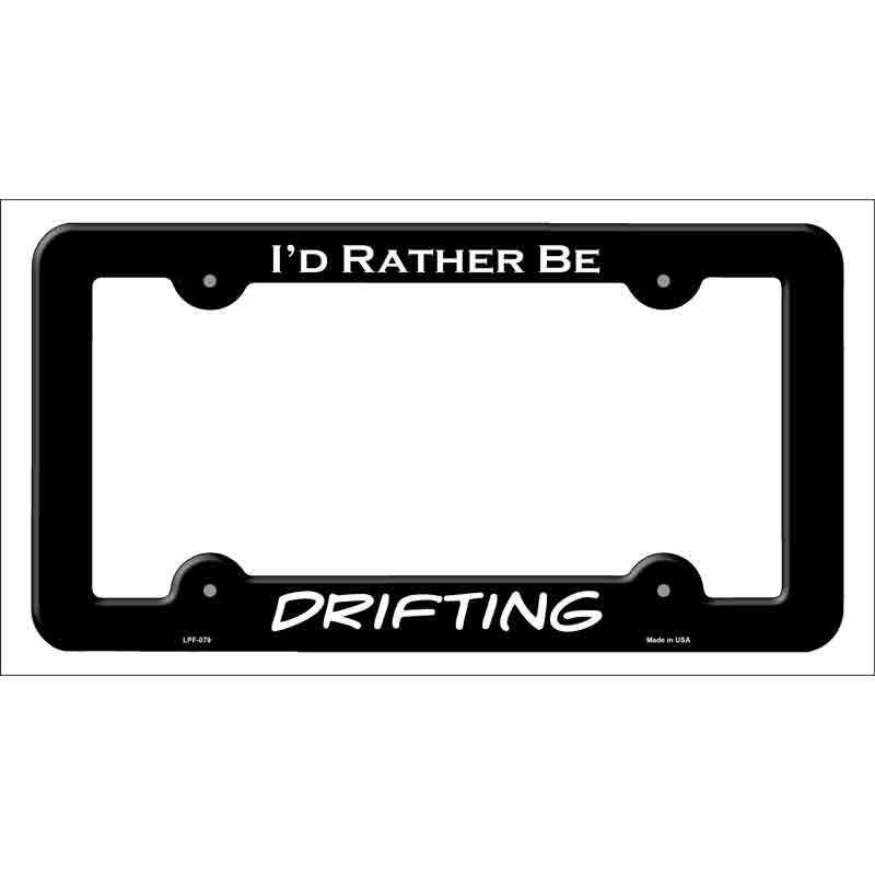 Drifting Novelty Metal License Plate Frame LPF-079