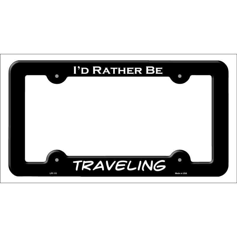 Traveling Novelty Metal License Plate Frame LPF-111
