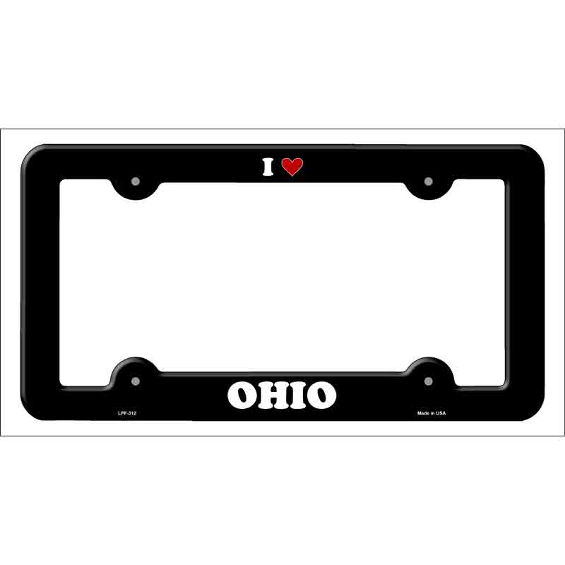 Love Ohio Novelty Metal License Plate Frame LPF-312