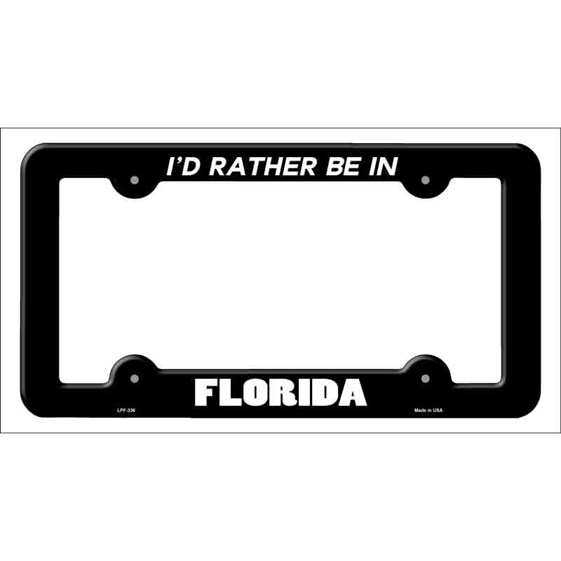 Be In Florida Novelty Metal License Plate Frame LPF-336