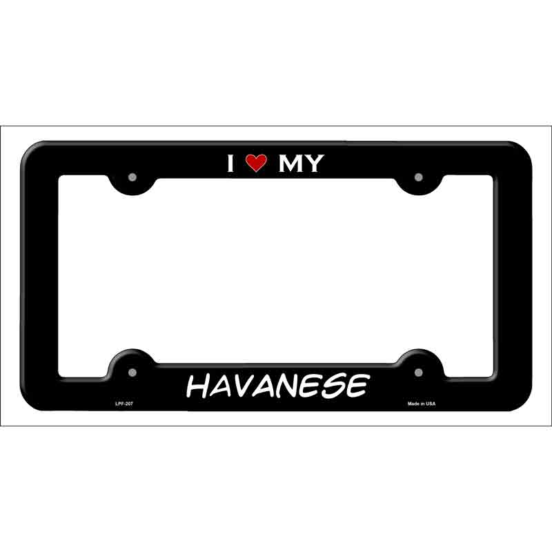 Havanese Novelty Metal License Plate Frame LPF-207