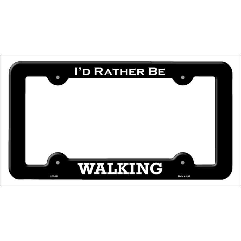Walking Novelty Metal License Plate Frame LPF-091