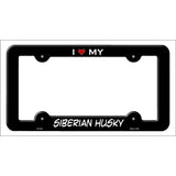 Siberian Husky Novelty Metal License Plate Frame LPF-249
