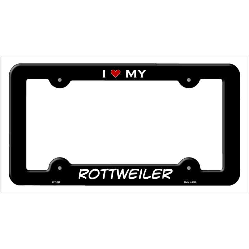 Rottweiler Novelty Metal License Plate Frame LPF-246