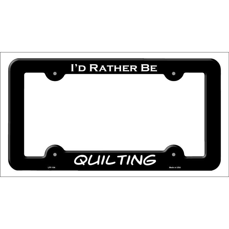 Quilting Novelty Metal License Plate Frame LPF-104