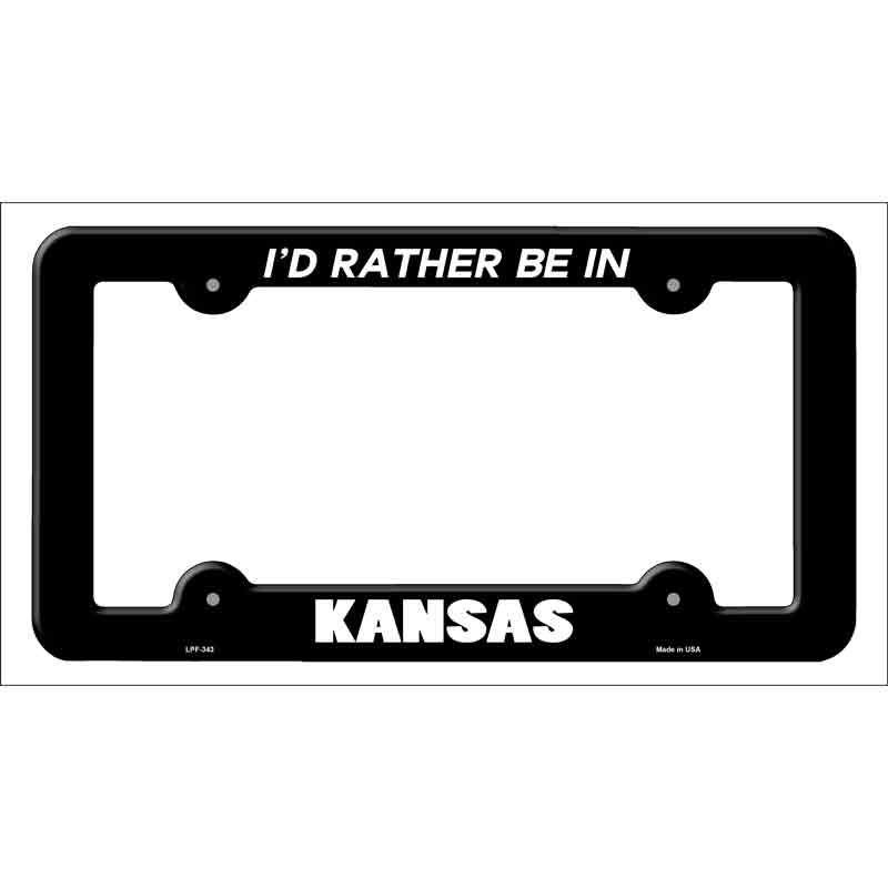 Be In Kansas Novelty Metal License Plate Frame LPF-343