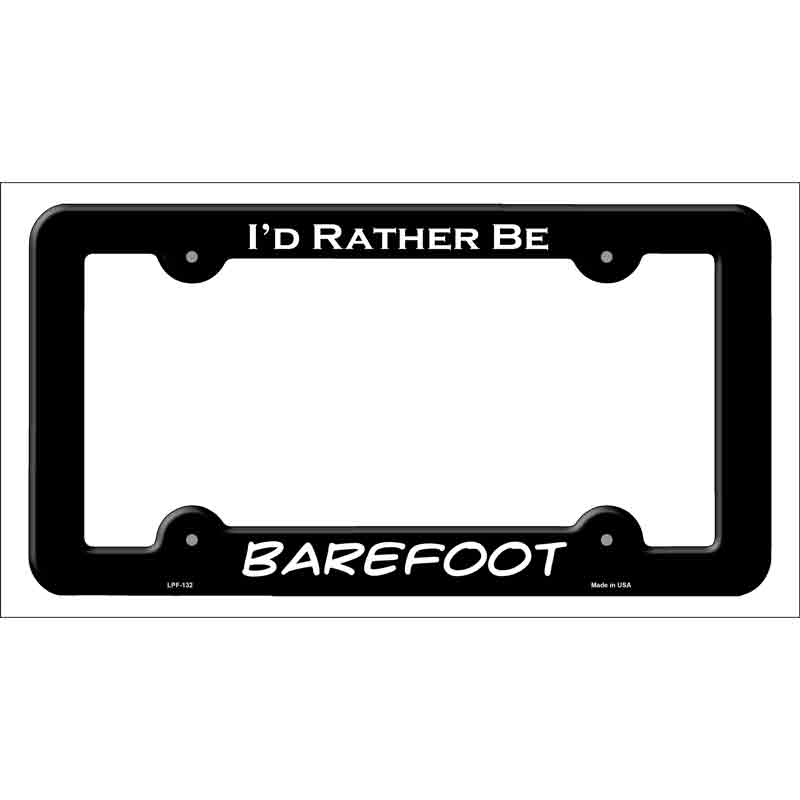 Barefoot Novelty Metal License Plate Frame LPF-132