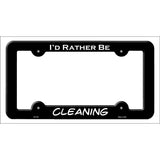 Cleaning Novelty Metal License Plate Frame LPF-183