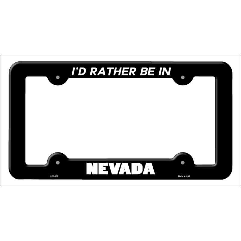 Be In Nevada Novelty Metal License Plate Frame LPF-355