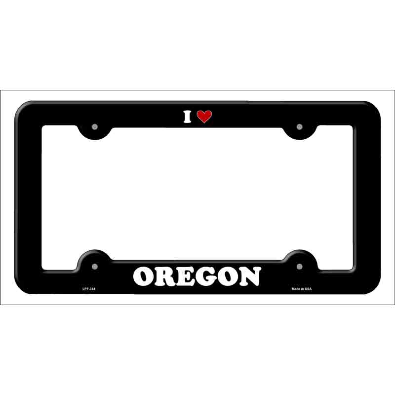 Love Oregon Novelty Metal License Plate Frame LPF-314