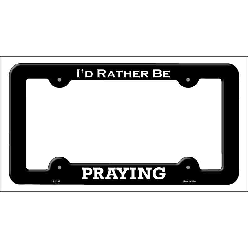 Praying Novelty Metal License Plate Frame LPF-133