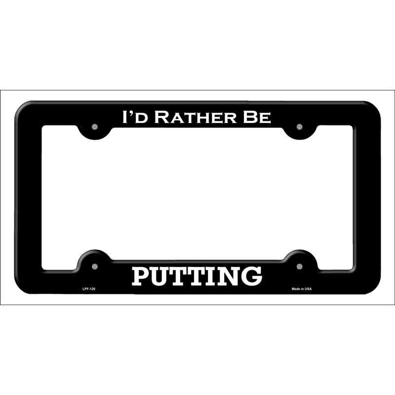 Putting Novelty Metal License Plate Frame LPF-120