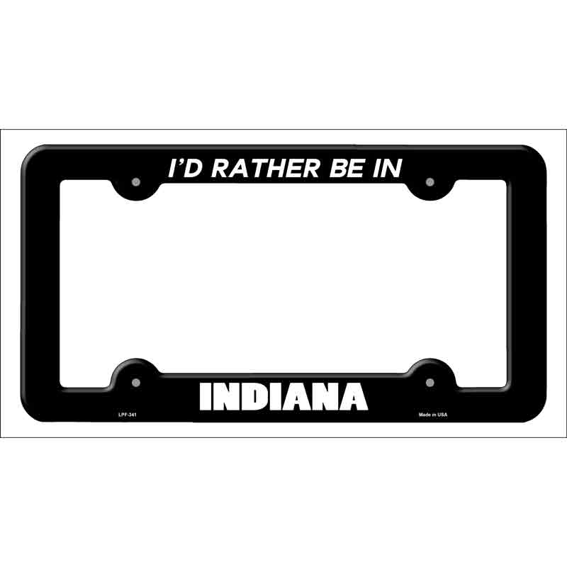 Be In Indiana Novelty Metal License Plate Frame LPF-341