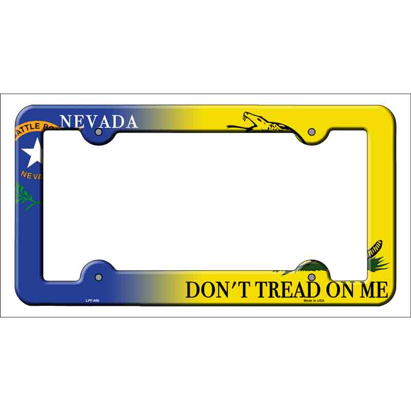 Nevada|Dont Tread Novelty Metal License Plate Frame LPF-406
