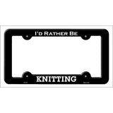 Knitting Novelty Metal License Plate Frame LPF-105
