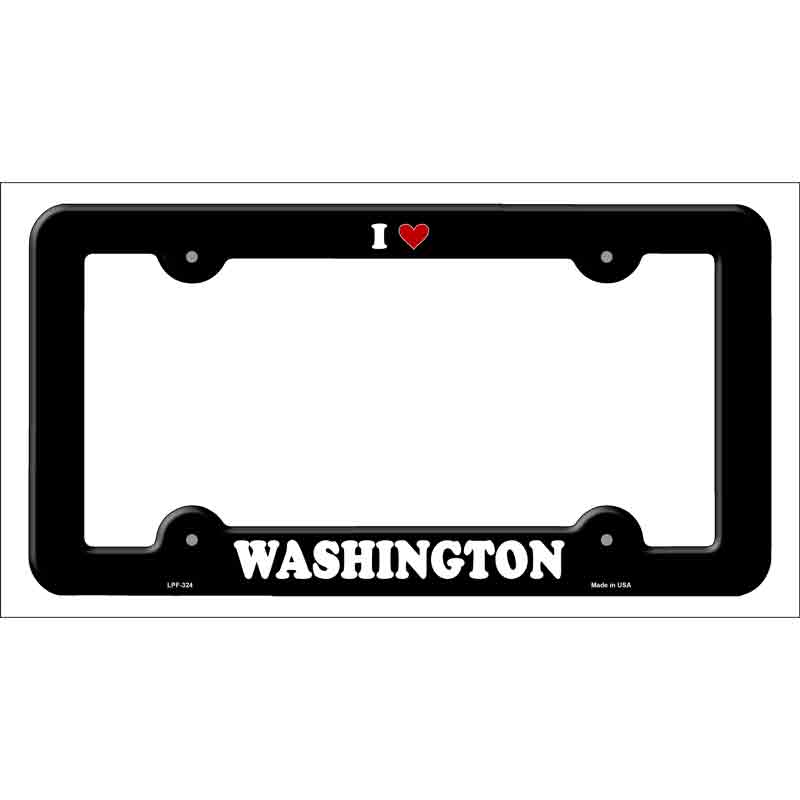 Love Washington Novelty Metal License Plate Frame LPF-324