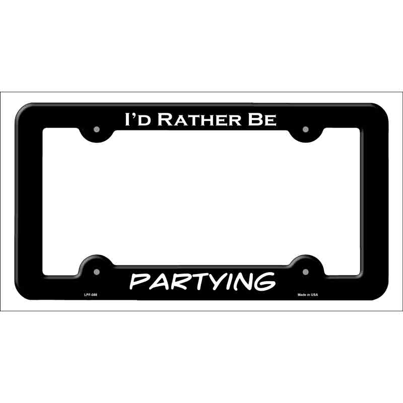 Partying Novelty Metal License Plate Frame LPF-088