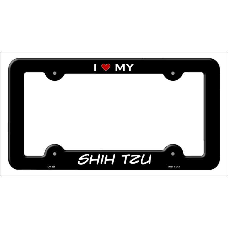 Shih Tzu Novelty Metal License Plate Frame LPF-221