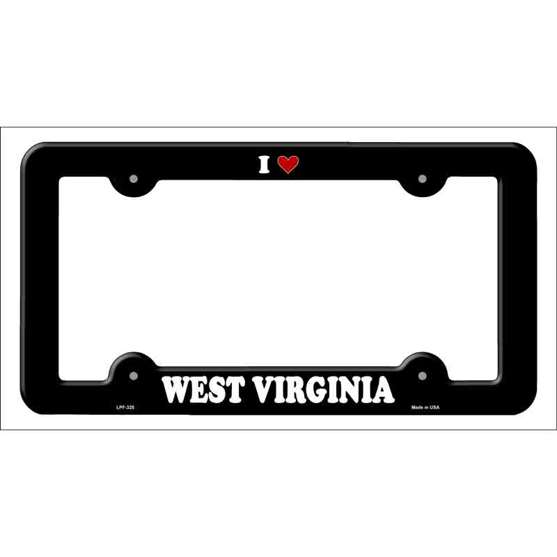 Love West Virginia Novelty Metal License Plate Frame LPF-325