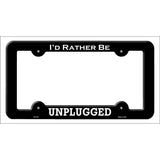 Unplugged Novelty Metal License Plate Frame LPF-157