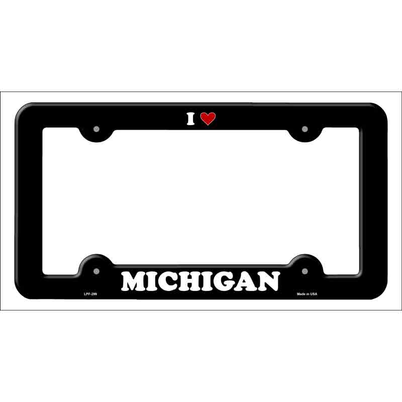 Love Michigan Novelty Metal License Plate Frame LPF-299