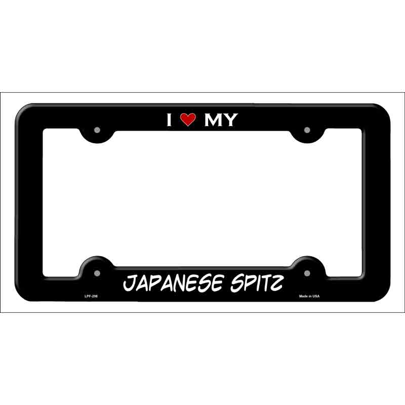 Japanese Spitz Novelty Metal License Plate Frame LPF-208