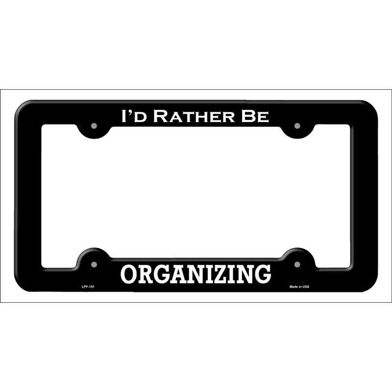 Organizing Novelty Metal License Plate Frame LPF-151