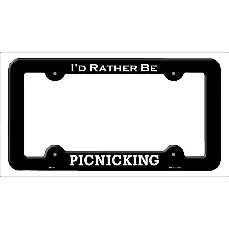 Picnicking Novelty Metal License Plate Frame LPF-081