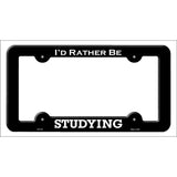 Studying Novelty Metal License Plate Frame LPF-122