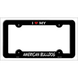 American Bulldog Novelty Metal License Plate Frame LPF-195