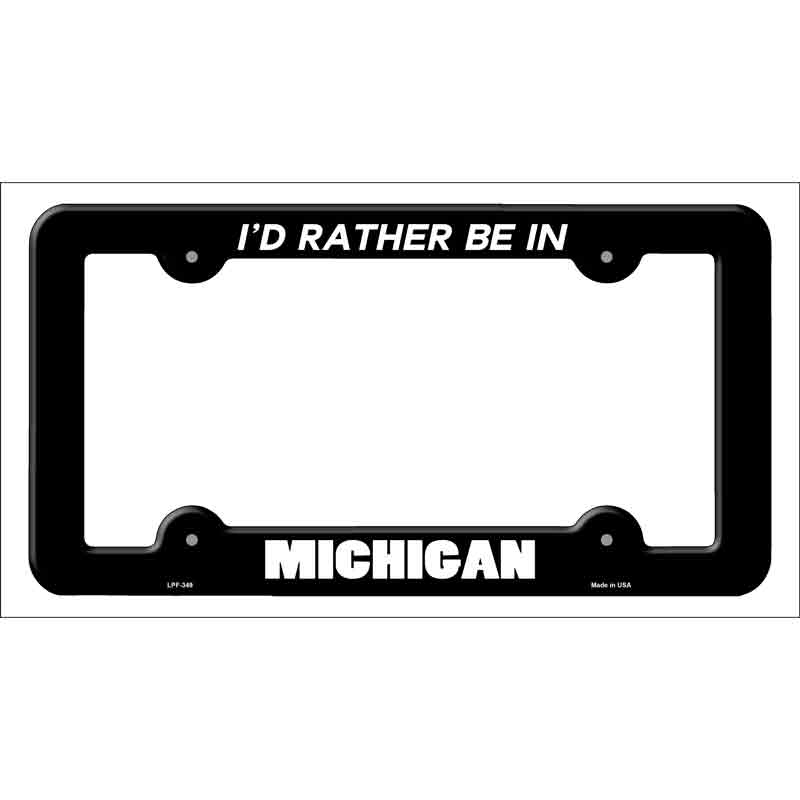 Be In Michigan Novelty Metal License Plate Frame LPF-349