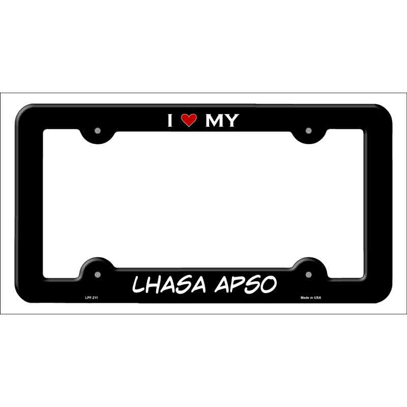 Lhasa Apso Novelty Metal License Plate Frame LPF-211