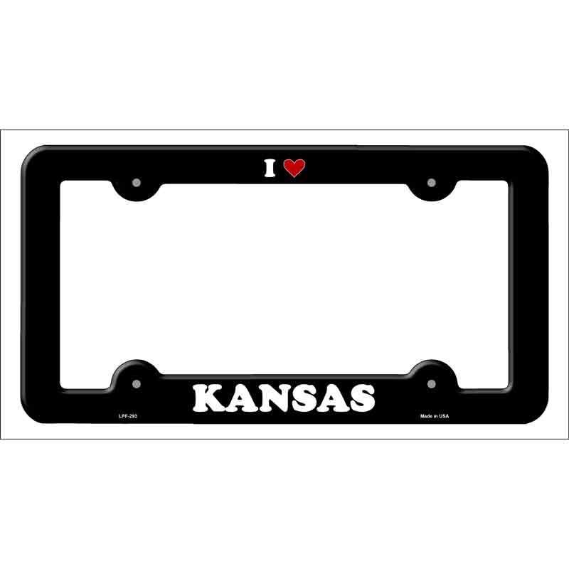 Love Kansas Novelty Metal License Plate Frame LPF-293