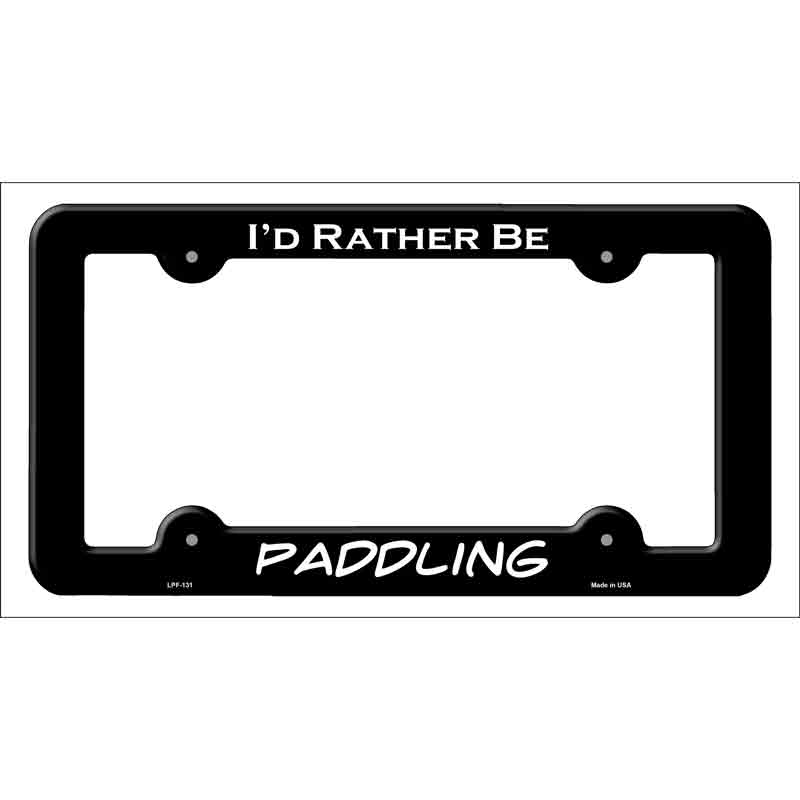 Paddling Novelty Metal License Plate Frame LPF-131