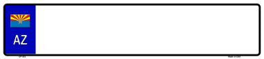 Arizona Blank Novelty Metal European License Plate