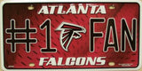 Atlanta Falcons #1 Fan Novelty Metal License Plate