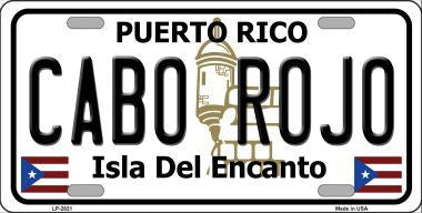 Cabo Rojo Peurto Rico State Background Metal Novelty License Plate