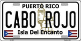 Cabo Rojo Peurto Rico State Background Metal Novelty License Plate