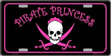 Pirate Princess Metal Novelty License Plate