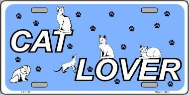 Cat Lover Metal Novelty License Plate