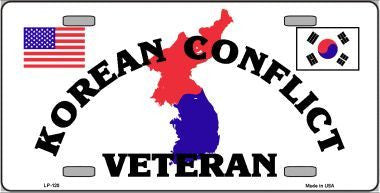 Korean Conflict Veteran Metal Novelty License Plate