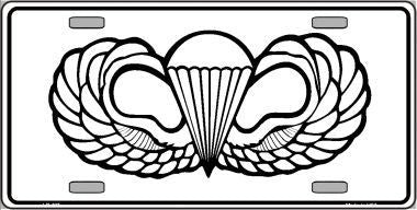 Airborne Metal Novelty License Plate